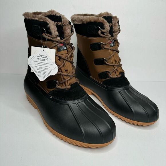 Propet Ingrid Waterproof Duck Boot Pinecone/Black size 10 - Picture 1 of 12